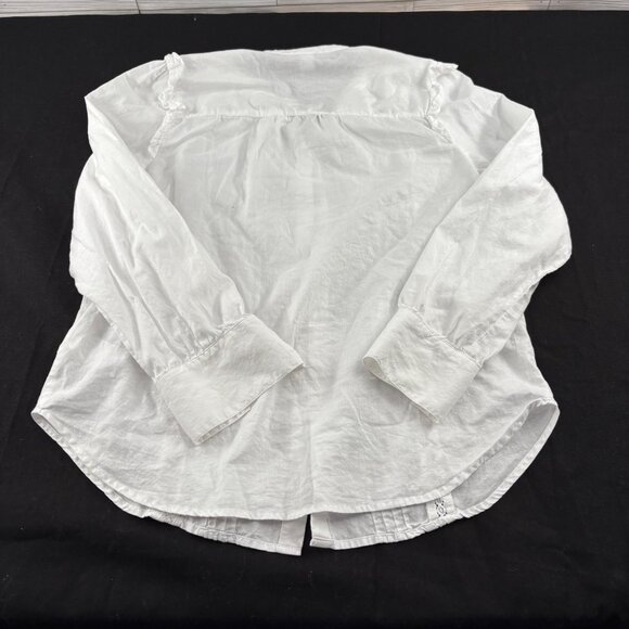 Old Navy Women's White Long Sleeve Button-Up Blouse size Medium - Picture 5 of 6